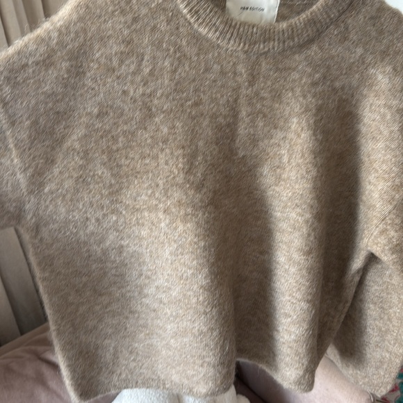 OVERSIZED MOHAIR-BLEND SWEATER, size S, beige - Picture 4 of 7